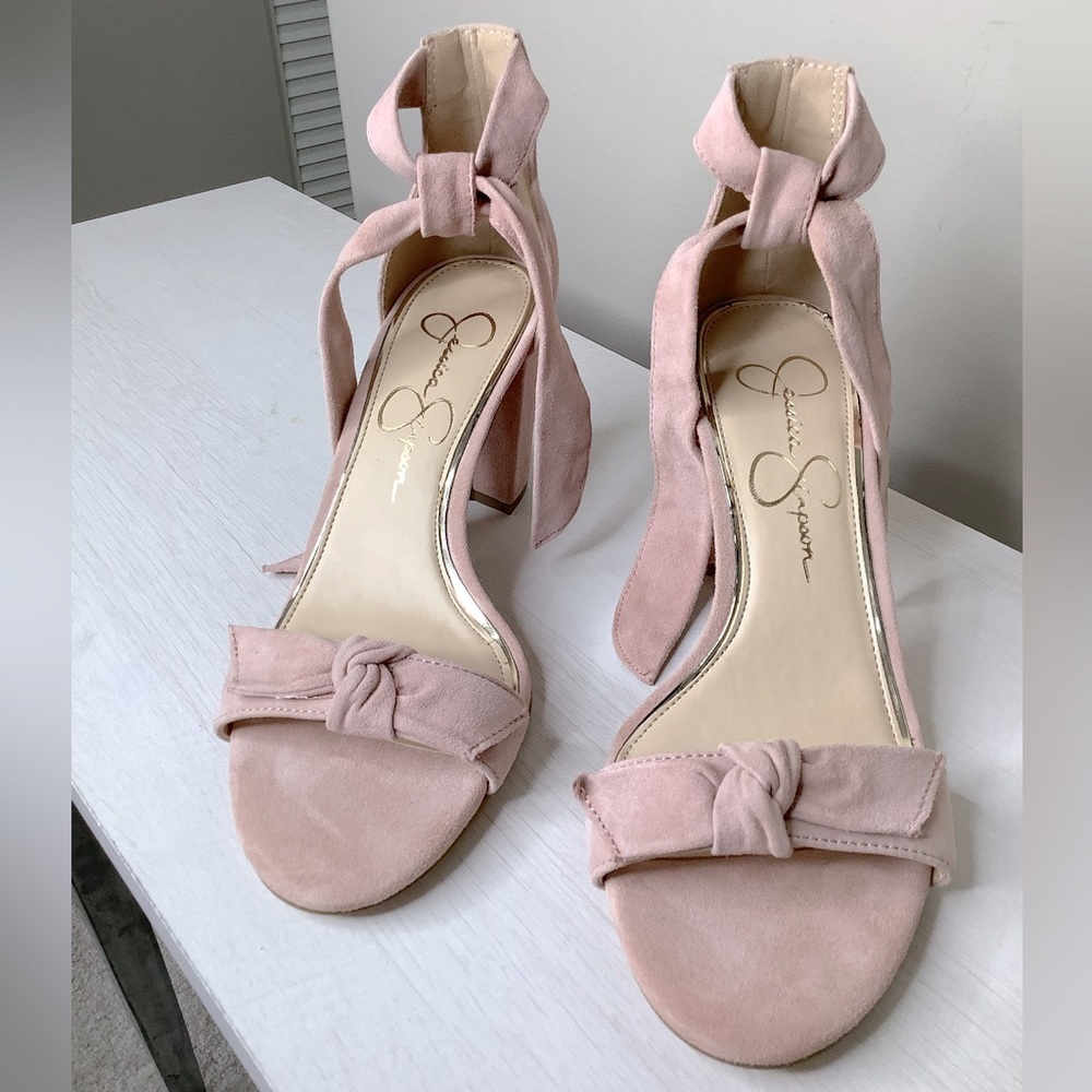 Jessica Simpson Pink Block Heel Sandals